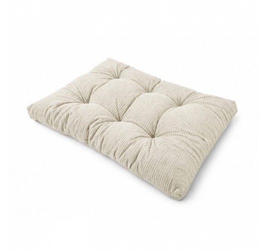 Sitzkissen für Paletten | Gesteppt | Cordstoff | 120x80 cm | Farbe Dunkelbeige