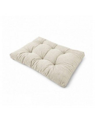 Sitzkissen für Paletten | Gesteppt | Cordstoff | 120x80 cm | Farbe Dunkelbeige