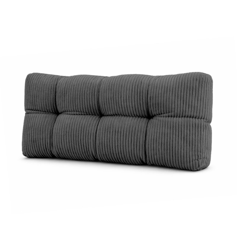 Rückenkissen für Paletten | Gesteppt | Cordstoff | 120x40 cm | Farbe Dunkelgrau
