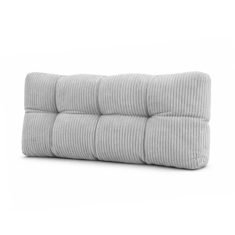 Rückenkissen für Paletten | Gesteppt | Cordstoff | 120x40 cm | Farbe Grau