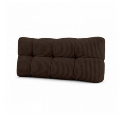 Rückenkissen für Paletten | Gesteppt | Cordstoff | 120x40 cm | Farbe Dunkelbraun