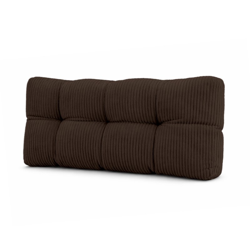 Rückenkissen für Paletten | Gesteppt | Cordstoff | 120x40 cm | Farbe Dunkelbraun