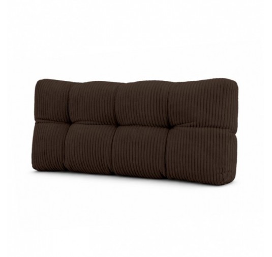 Rückenkissen für Paletten | Gesteppt | Cordstoff | 120x40 cm | Farbe Dunkelbraun