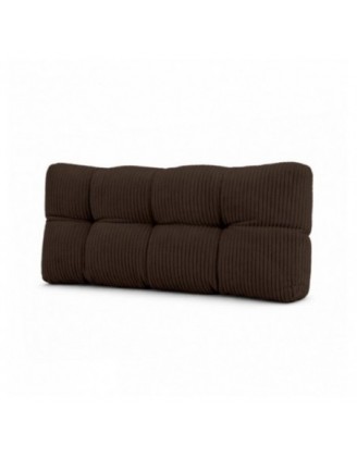 Rückenkissen für Paletten | Gesteppt | Cordstoff | 120x40 cm | Farbe Dunkelbraun