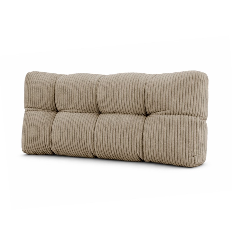 Rückenkissen für Paletten | Gesteppt | Cordstoff | 120x40 cm | Farbe Braun