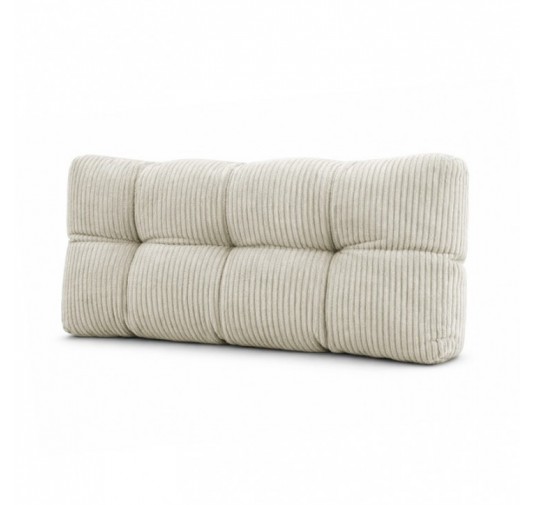 Rückenkissen für Paletten | Gesteppt | Cordstoff | 120x40 cm | Farbe Dunkelbeige