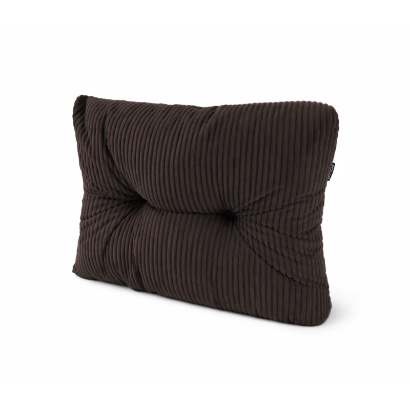 Seitenkissen für Paletten | Gesteppt | Cordstoff | 60x40 cm | Farbe Dunkelbraun