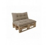 2er Set Palettenkissen | Gesteppt | Cordstoff | Farbe Braun