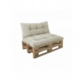 2er Set Palettenkissen | Gesteppt | Cordstoff | Farbe Dunkelbeige