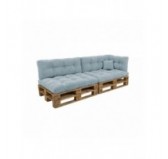 6er Set Palettenkissen | Gesteppt | Cordstoff | Farbe Blau