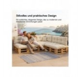 8er Set Palettenkissen | Gesteppt | Cordstoff | Farbe Dunkelgrau