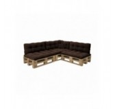 8er Set Palettenkissen | Gesteppt | Cordstoff | Farbe Dunkelbraun