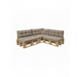 8er Set Palettenkissen | Gesteppt | Cordstoff | Farbe Braun