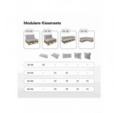 8er Set Palettenkissen | Gesteppt | Cordstoff | Farbe Dunkelbeige