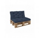 2er Set Palettenkissen | Gesteppt | Cordstoff | Farbe Dunkelblau