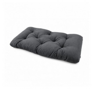 Sitzkissen für Paletten | Gesteppt | Cordstoff | 120x60 cm | Farbe Dunkelgrau