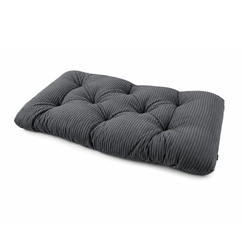 Sitzkissen für Paletten | Gesteppt | Cordstoff | 120x60 cm | Farbe Dunkelgrau