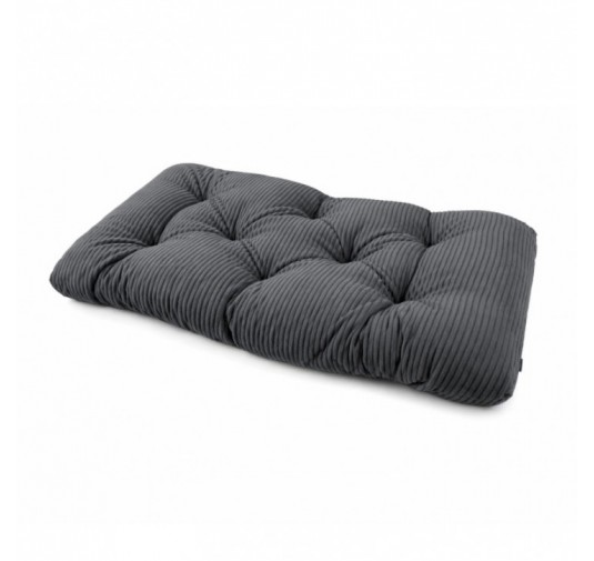 Sitzkissen für Paletten | Gesteppt | Cordstoff | 120x60 cm | Farbe Dunkelgrau