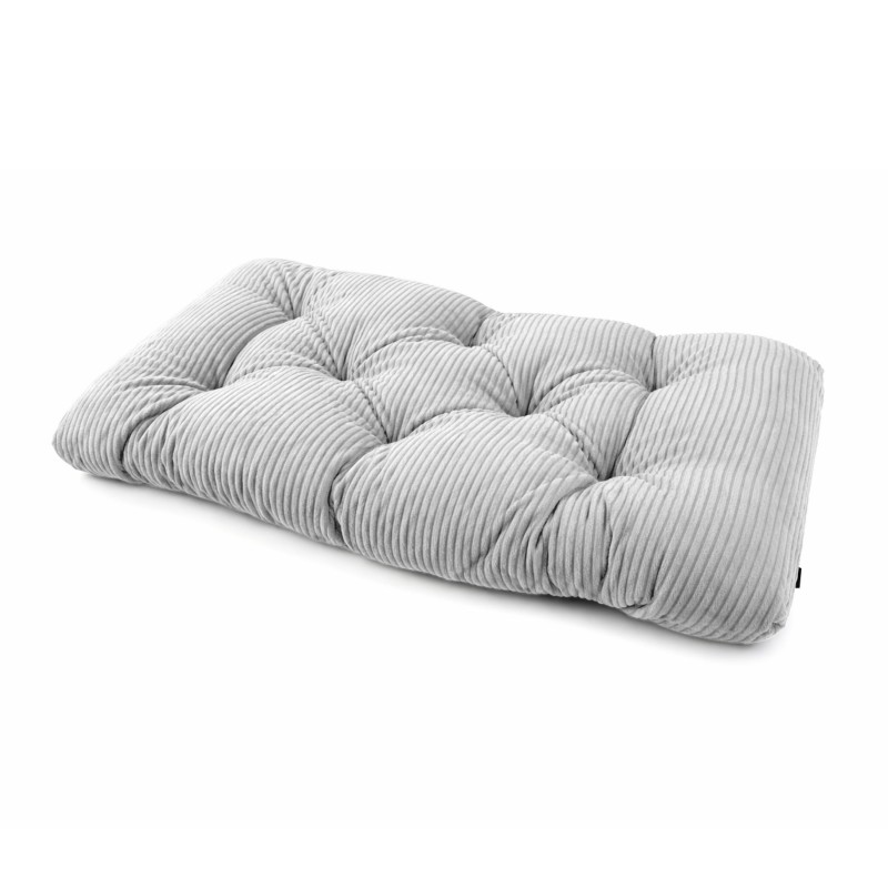 Sitzkissen für Paletten | Gesteppt | Cordstoff | 120x60 cm | Farbe Grau
