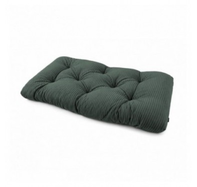 Sitzkissen für Paletten | Gesteppt | Cordstoff | 120x60 cm | Farbe Dunkelgrün
