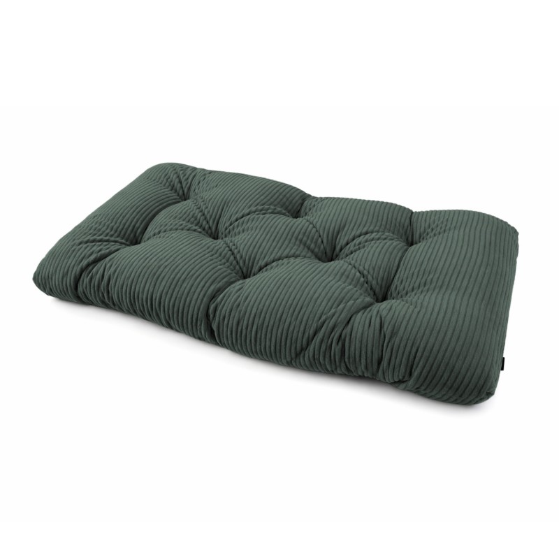 Sitzkissen für Paletten | Gesteppt | Cordstoff | 120x60 cm | Farbe Dunkelgrün