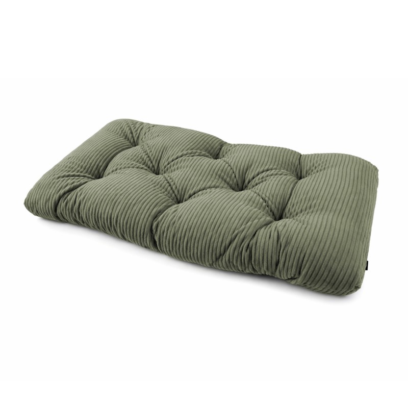 Sitzkissen für Paletten | Gesteppt | Cordstoff | 120x60 cm | Farbe Grün