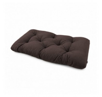 Sitzkissen für Paletten | Gesteppt | Cordstoff | 120x60 cm | Farbe Dunkelbraun