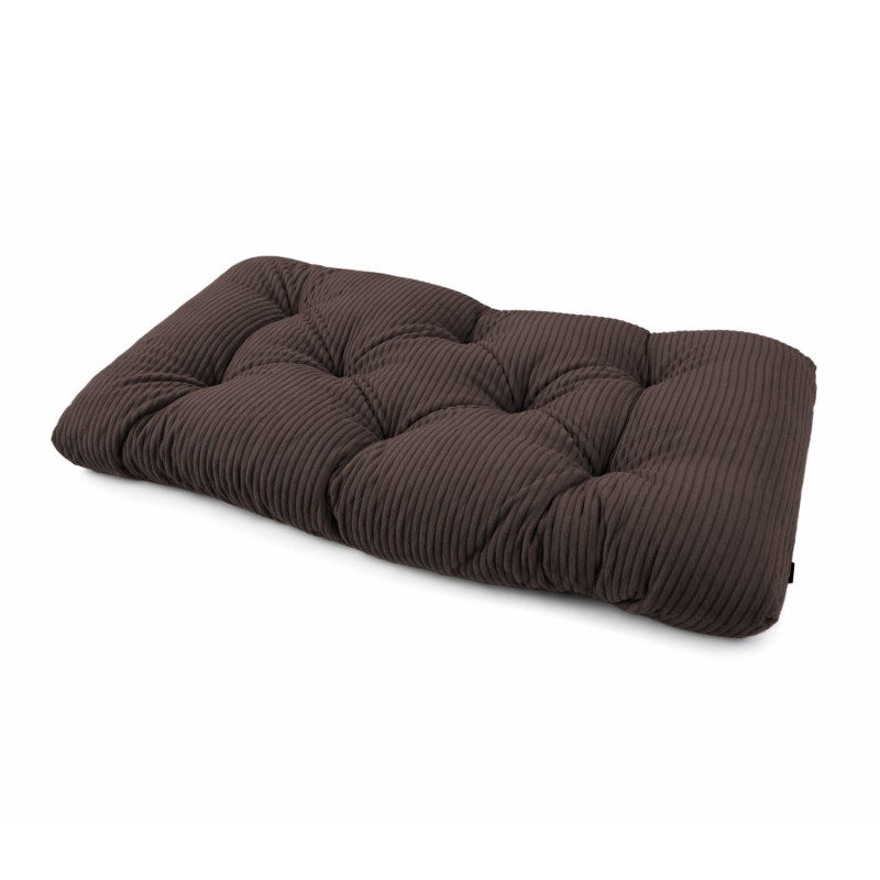 Sitzkissen für Paletten | Gesteppt | Cordstoff | 120x60 cm | Farbe Dunkelbraun