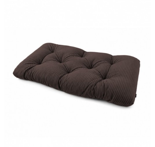 Sitzkissen für Paletten | Gesteppt | Cordstoff | 120x60 cm | Farbe Dunkelbraun