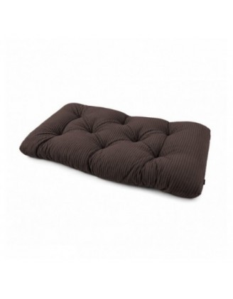 Sitzkissen für Paletten | Gesteppt | Cordstoff | 120x60 cm | Farbe Dunkelbraun