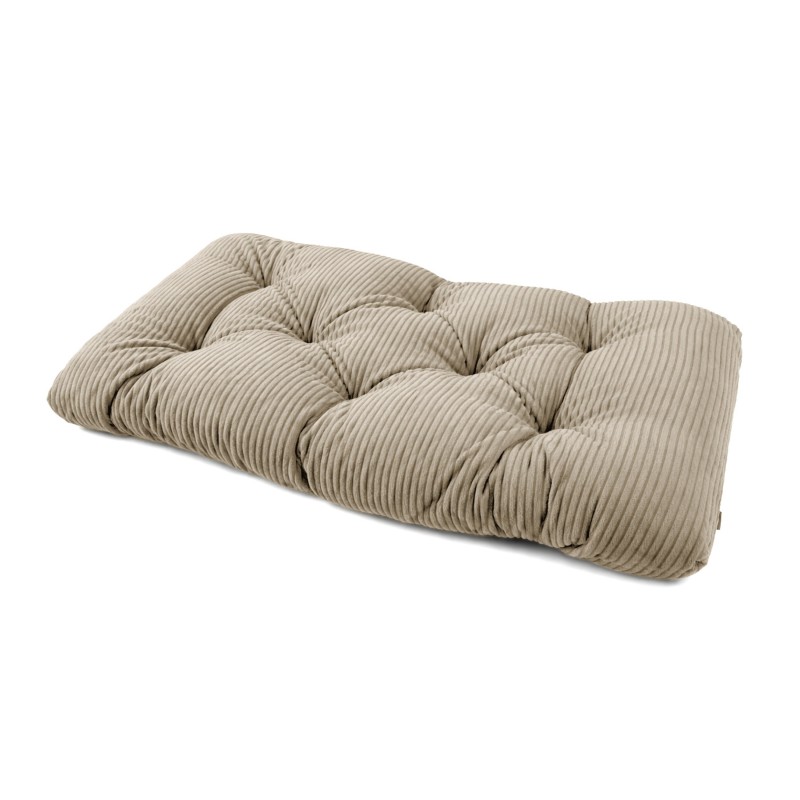 Sitzkissen für Paletten | Gesteppt | Cordstoff | 120x60 cm | Farbe Braun