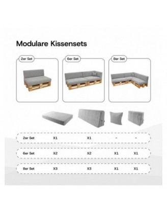 Dekokissen für Paletten | Cordstoff | 40x40 cm | Farbe Braun