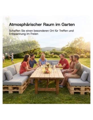 Seitenkissen für Paletten | Cordstoff | 60x40 cm | Farbe Blau