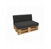 2er Set Palettenkissen | Cordstoff | Farbe Dunkelgrau