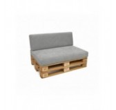 2er Set Palettenkissen | Cordstoff | Farbe Grau