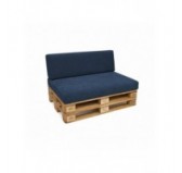 2er Set Palettenkissen | Cordstoff | Farbe Dunkelblau