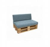 2er Set Palettenkissen | Cordstoff | Farbe Blau
