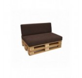 2er Set Palettenkissen | Cordstoff | Farbe Dunkelbraun