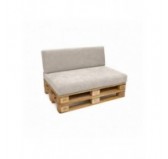 2er Set Palettenkissen | Cordstoff | Farbe Dunkelbeige