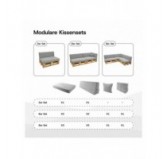 2er Set Palettenkissen | Cordstoff | Farbe Dunkelbeige