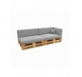 6er Set Palettenkissen | Cordstoff | Farbe Grau