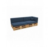 6er Set Palettenkissen | Cordstoff | Farbe Dunkelblau