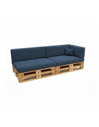 6er Set Palettenkissen | Cordstoff | Farbe Dunkelblau