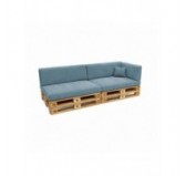 6er Set Palettenkissen | Cordstoff | Farbe Blau