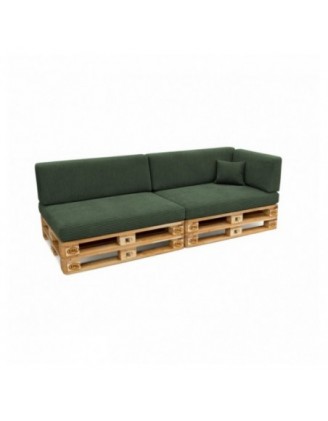 6er Set Palettenkissen | Cordstoff | Farbe Dunkelgrün
