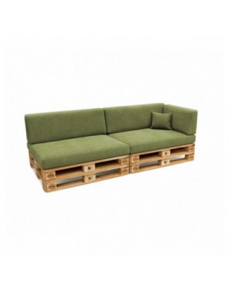 6er Set Palettenkissen | Cordstoff | Farbe Grün