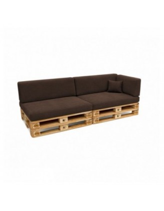 6er Set Palettenkissen | Cordstoff | Farbe Dunkelbraun