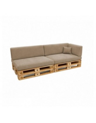 6er Set Palettenkissen | Cordstoff | Farbe Braun