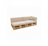 6er Set Palettenkissen | Cordstoff | Farbe Dunkelbeige