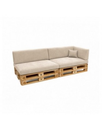 6er Set Palettenkissen | Cordstoff | Farbe Dunkelbeige
